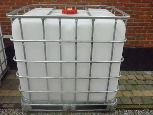 IBC vat 1000 l, Jardin & Terrasse, Barils de pluie, Comme neuf, Synthétique, 150 litres ou plus, Avec robinet, Enlèvement