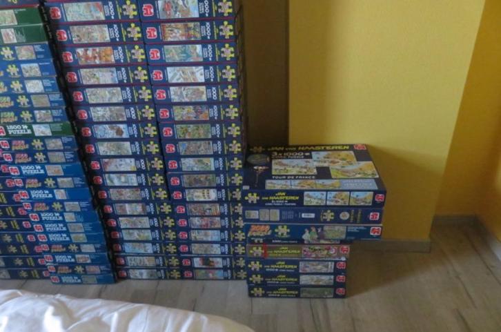 80 puzzels Jan van Haasteren, Hobby en Vrije tijd, Denksport en Puzzels, Zo goed als nieuw, 500 t/m 1500 stukjes, Ophalen