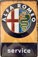 Metalen reclamebord Alfa Romeo - retro vintage deco mancave, Ophalen of Verzenden, Nieuw, Reclamebord