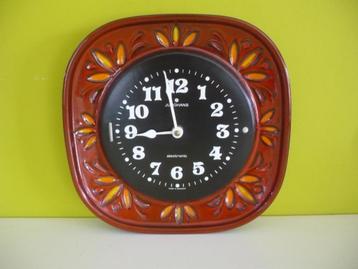 knappe vintage seventies klok keramiek west-germany beschikbaar voor biedingen