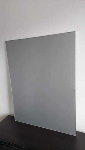 Groot roestvrij stalen magneetbord alu kader 110 x 85 cm
