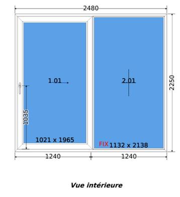 Porte coulissante PVC beschikbaar voor biedingen