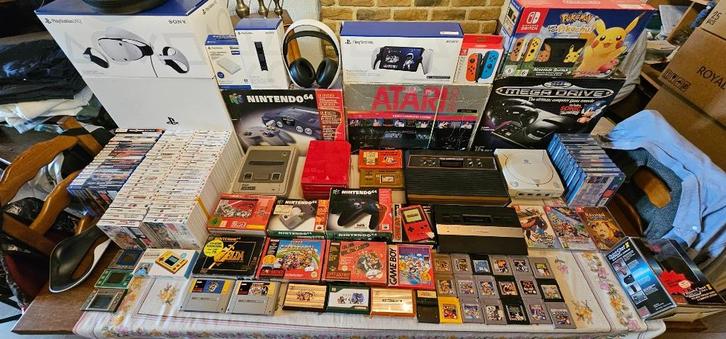 Nintendo Sega Atari Sony Retrogaming complete collectie, Games en Spelcomputers, Spelcomputers | Nintendo Super NES, Gebruikt