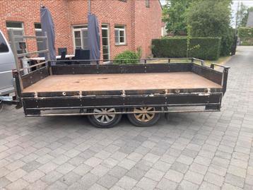 Dubbelasser aanhangwagen, Auto diversen, Aanhangers en Bagagewagens, Ophalen