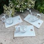 3 vintage glazen mugs Inspiration en 3 broodplankjes Nimy, Ophalen of Verzenden