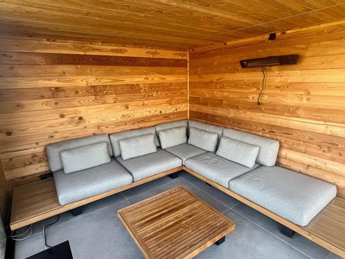 Luxe lounge Jati Kebon, Tuin en Terras, Tuinsets en Loungesets, Zo goed als nieuw, Loungeset, Hardhout, 5 zitplaatsen, Bank, Ophalen