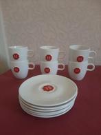 Vintage D.E. koffieservies – 6 kopjes + 6 schotels, Ophalen of Verzenden, Nieuw, Porselein