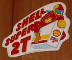 Vintage sticker Shell super 2T oil retro autocollant, Verzamelen, Stickers, Auto of Motor, Ophalen of Verzenden, Zo goed als nieuw