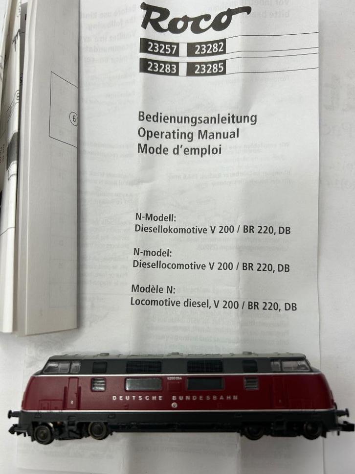 Roco 23282 diesellocomotief V200 in OVP met probleem, Hobby en Vrije tijd, Modeltreinen | N-Spoor, Gebruikt, Locomotief, Gelijkstroom