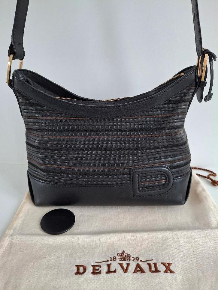 Delvaux Grand Place zwart, Handtassen en Accessoires, Tassen | Damestassen, Zo goed als nieuw, Overige typen, Zwart, Ophalen of Verzenden
