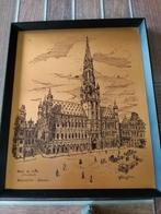 tableau sur cuivre: Grand Place de Bruxelles par Creighton, Enlèvement ou Envoi