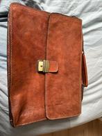 Aktentas / laptoptas leder vintage, Ophalen, Gebruikt