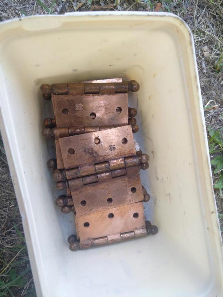 21 scharnieren, 75x75mm, Doe-het-zelf en Bouw, Deuren en Vliegenramen, Gebruikt, Ophalen of Verzenden