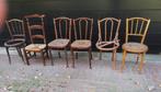 6 stoelen ter renovering, mogen afgehaald., Huis en Inrichting, Stoelen, Ophalen, Gebruikt, Hout, Vijf, Zes of meer stoelen