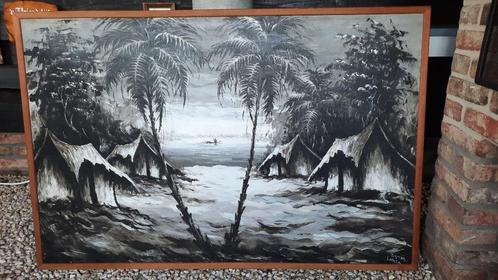 Schilderij Afrikaanse stijl, Huis en Inrichting, Woonaccessoires | Schilderijen, Tekeningen en Foto's, Zo goed als nieuw, Schilderij