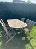 Table de jardin en bois avec chaises, Jardin & Terrasse, Tables de jardin, Enlèvement ou Envoi