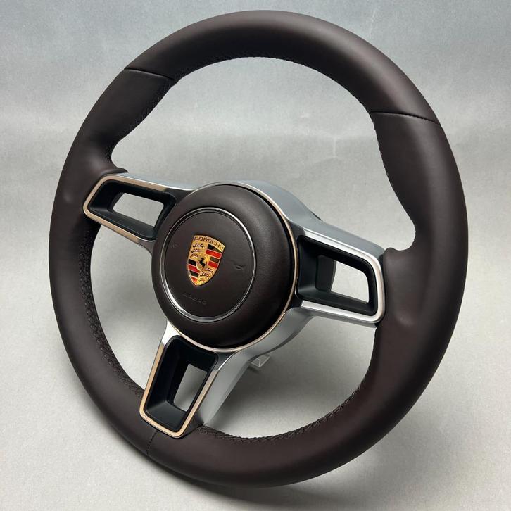 Porsche stuur compleet leer zilver zonder knoppen, Auto-onderdelen, Besturing, Porsche, Nieuw, Ophalen of Verzenden
