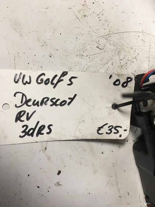 Vw Golf 5 2008 Binnenslot Rechtsvoor, Auto-onderdelen, Carrosserie, Gebruikt, Ophalen of Verzenden