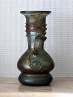 Romeinse vaas. Blauw glas. 17 cm hoog, Ophalen of Verzenden