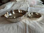 2 verzilverde schalen, Antiek en Kunst, Antiek | Zilver en Goud, Ophalen of Verzenden, Zilver