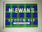 Ancienne carte publicitaire Mc Ewan's Scotch Ale brassée en, Panneau, Plaque ou Plaquette publicitaire, Comme neuf, Autres marques