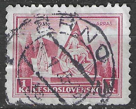 Tsjechoslowakije 1935 - Yvert 296 - Legioen bij Arras  (ST), Postzegels en Munten, Postzegels | Europa | Overig, Gestempeld, Verzenden