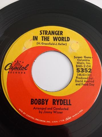 BOBBY RYDELL. STRANGER IN THE WORLD.  POPCORN OLDIES USA 45T, Enlèvement ou Envoi, Comme neuf