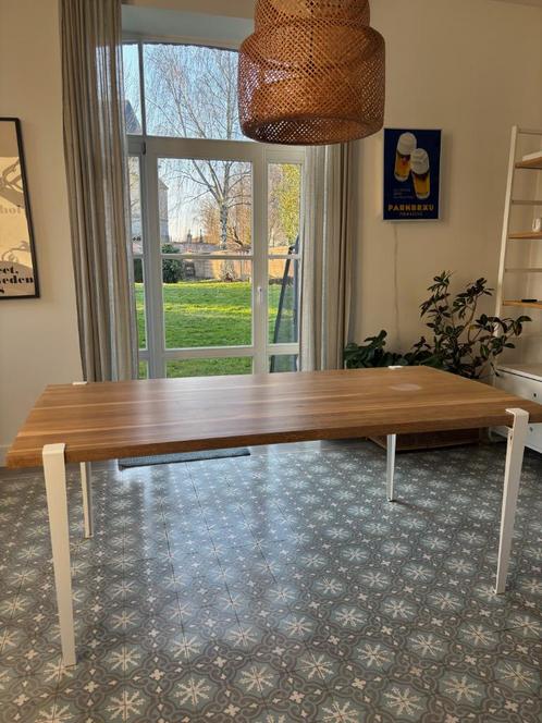 Schitterende massief eikenhouten tafel met TIPTOE-poten, Huis en Inrichting, Tafels | Eettafels, Gebruikt, 50 tot 100 cm, 150 tot 200 cm