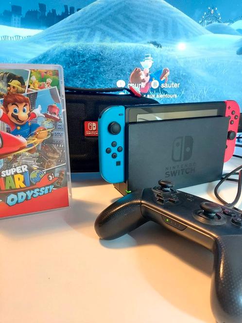 Switch Non Patché avec jeu Mario Odyssey, Games en Spelcomputers, Spelcomputers | Nintendo Switch, Zo goed als nieuw, Ophalen of Verzenden