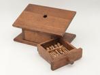 Uniek Houten Kantenkloskastje met Lade en Klosjes, Ophalen of Verzenden, Gebruikt, Garen