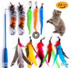 Kattenspeelgoed Telescoopsteel met. 11 veren, Ophalen of Verzenden, Zo goed als nieuw