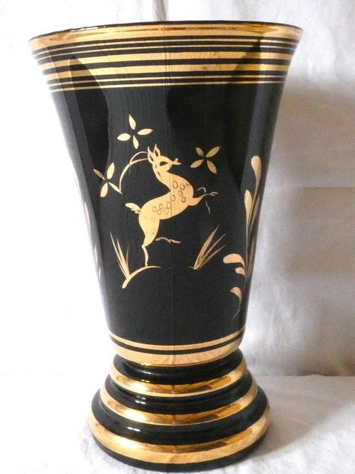 Vase BOOMSE Art - Déco en verre - Verre hyalite 1930, Antiquités & Art, Antiquités | Verre & Cristal, Enlèvement ou Envoi