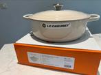 NIEUWE Le Creuset Risotto pan 30 cm Meringue, Huis en Inrichting, Gietijzer, Nieuw, Ophalen of Verzenden, Keramische plaat
