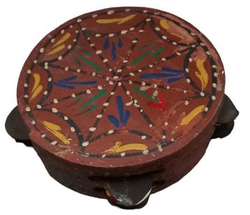 Arabische beschilderde tambourijn.