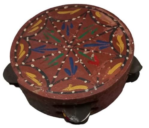 Arabische beschilderde tambourijn., Antiquités & Art, Curiosités & Brocante, Enlèvement ou Envoi
