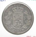 13621 * LEOPOLD I * 5 frank 1851  met punt * Z.Fr/Pr, Verzenden, Zilver