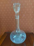 carafe ancienne avec 2 bouchons en verre taillé H 32 cm, Enlèvement ou Envoi