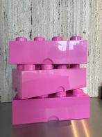 Lego opbergdoos opbergbox opbergblok roze in heelgoede staat, Kinderen en Baby's, Ophalen, Zo goed als nieuw, Lego