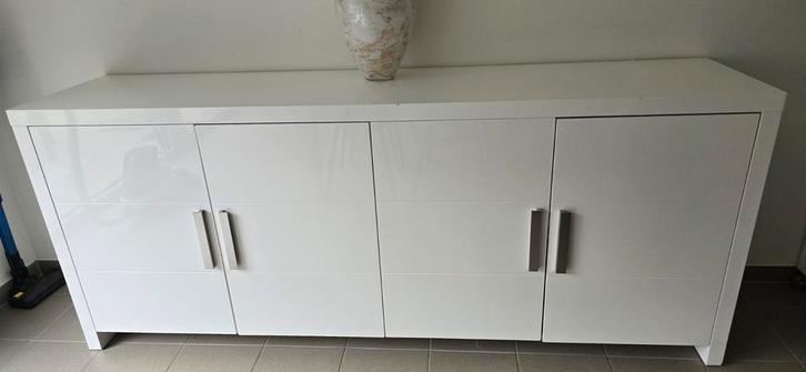 Eetkamerset hoogglans wit, Huis en Inrichting, Kasten | Lockerkasten, Gebruikt, Ophalen