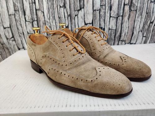 Greve beige geklede schoenen voor heren - Maat 41 (7), Kleding | Heren, Schoenen, Zo goed als nieuw, Veterschoenen, Overige kleuren