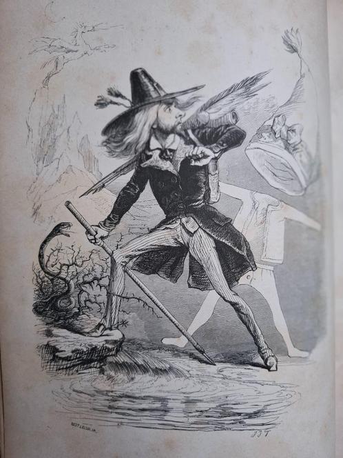 L. Reybaud, Jérome Paturot - ill. J.-J. Grandville - 1846, Antiek en Kunst, Antiek | Boeken en Manuscripten, Ophalen of Verzenden