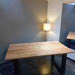 Eettafel -Tafelblad - Tafelpoten - Eikenhout - Epoxy Op Maat, Maison & Meubles, Tables | Tables à manger, Métal, 100 à 150 cm