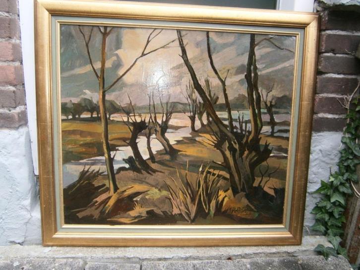 Maurice Peltier: Dans le Piron, olieverf, expressionisme, Antiek en Kunst, Kunst | Schilderijen | Modern, Ophalen of Verzenden