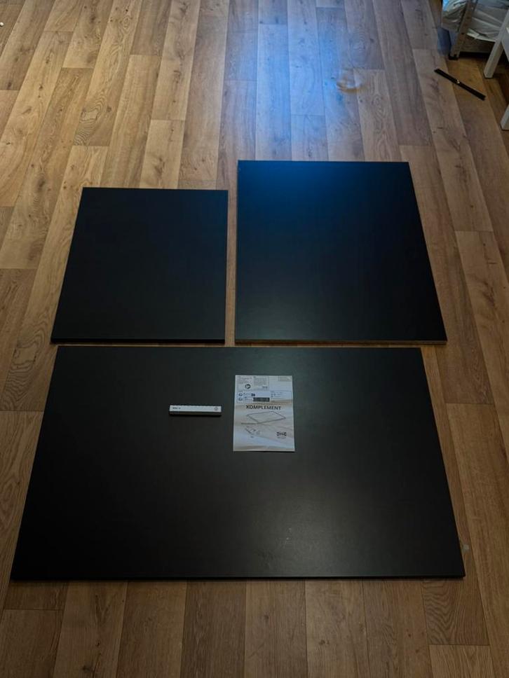 Pax komplement legplanken zwart (incl nieuwe haakjes), Huis en Inrichting, Kasten | Kleerkasten, Gebruikt, Ophalen