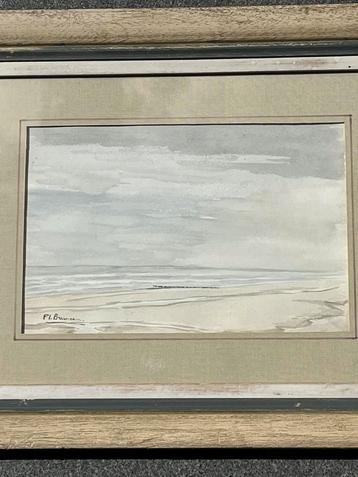 Florimond BRUNEAU strand marine Noordzee zeezicht laagtij beschikbaar voor biedingen