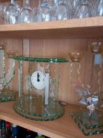 lot horloge et bougeoir en cristal dont 1 socle fissurer, Enlèvement