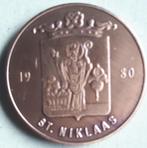 Gemeentepenning SINT-NIKLAAS 100 Waaslanders 1980, Postzegels en Munten, Penningen en Medailles, Brons, Verzenden
