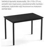 Zwarte keukentafel, Huis en Inrichting, Tafels | Eettafels, Ophalen, 100 tot 150 cm, 50 tot 100 cm, Zo goed als nieuw