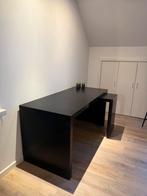 Zwarte bureau, Maison & Meubles, Bureaux, Enlèvement, Avec roues, Utilisé, Bureau