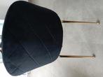 Velvet stoelen zwart met gouden poten., Huis en Inrichting, Stoelen, Ophalen, Zo goed als nieuw, Zwart